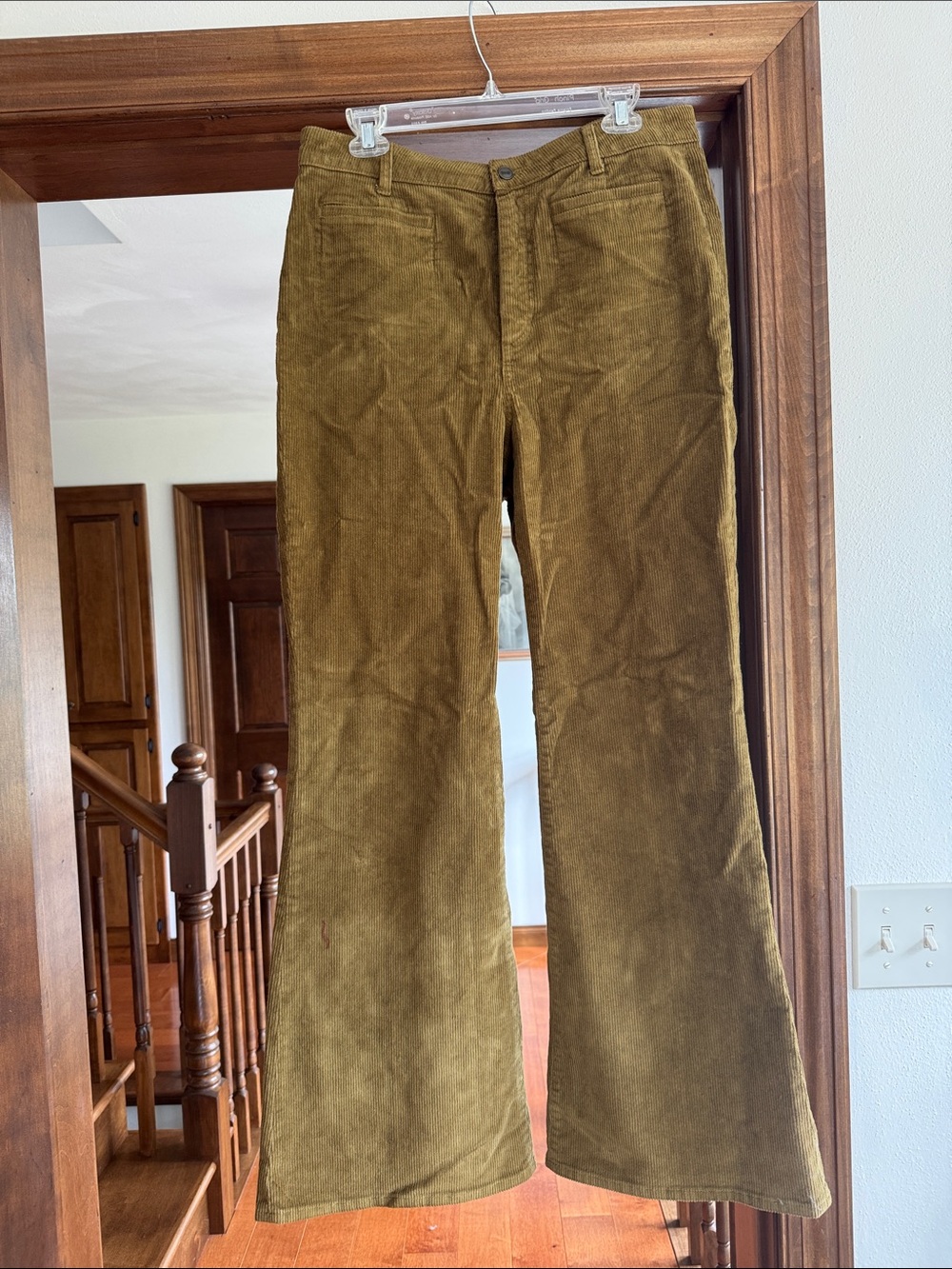 J. Crew Women’s Corduroy Flare Pants in Olive Green